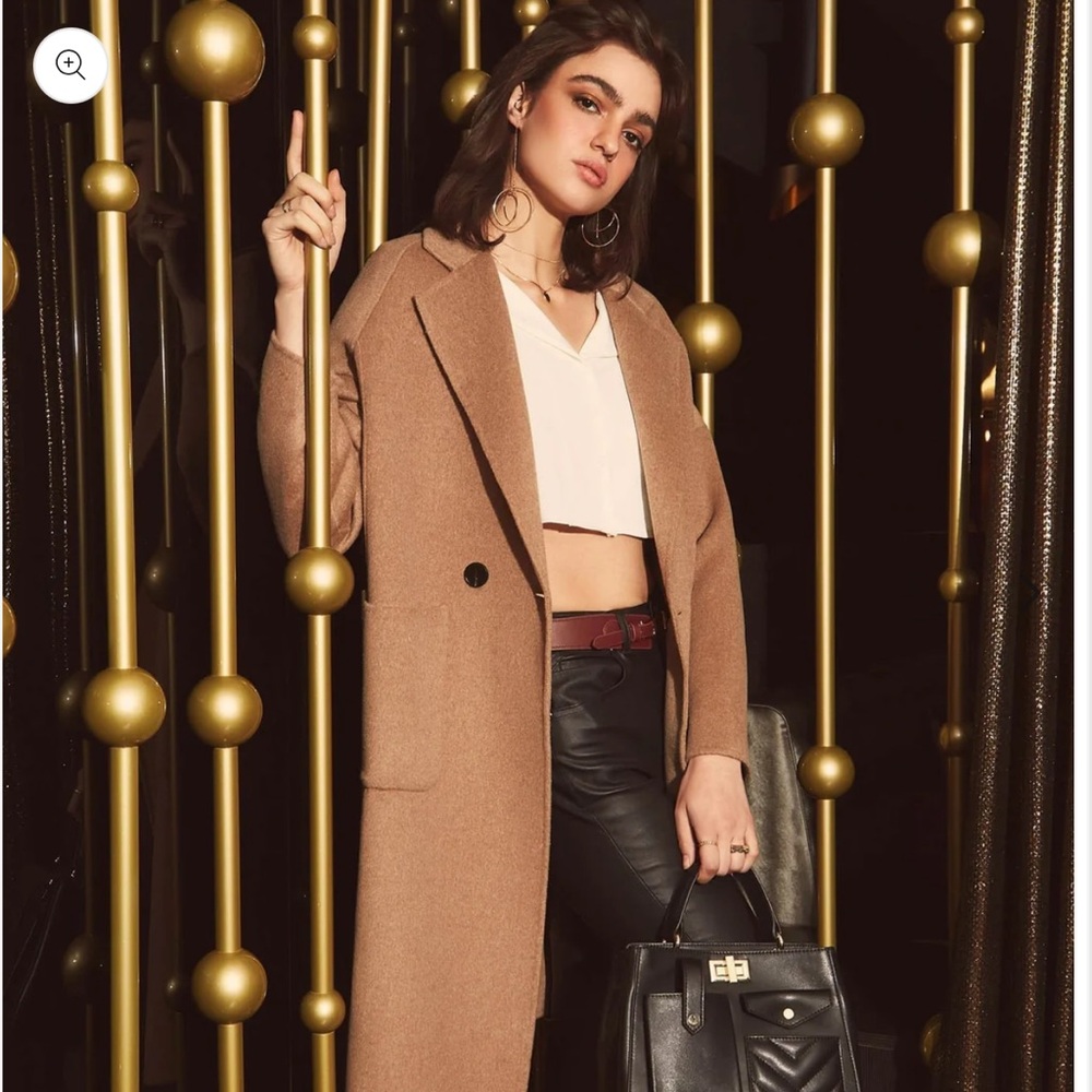 Publisher Double-Breasted Wool Blend Coat - Oat